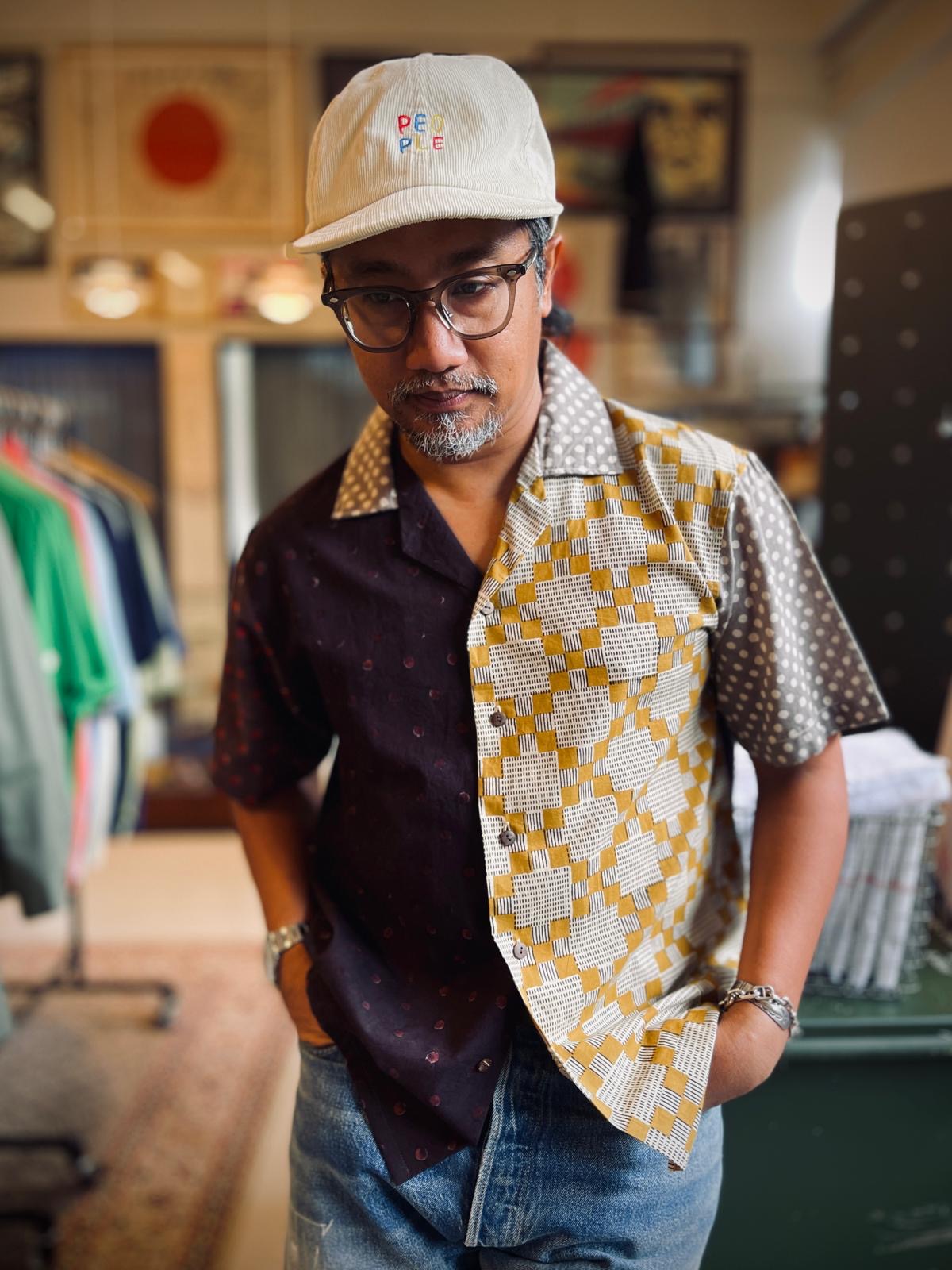 Hawaiian Indian Woodblock Print Shirts (M)