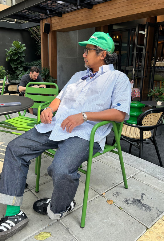 Striped Shirt: Baby Blue