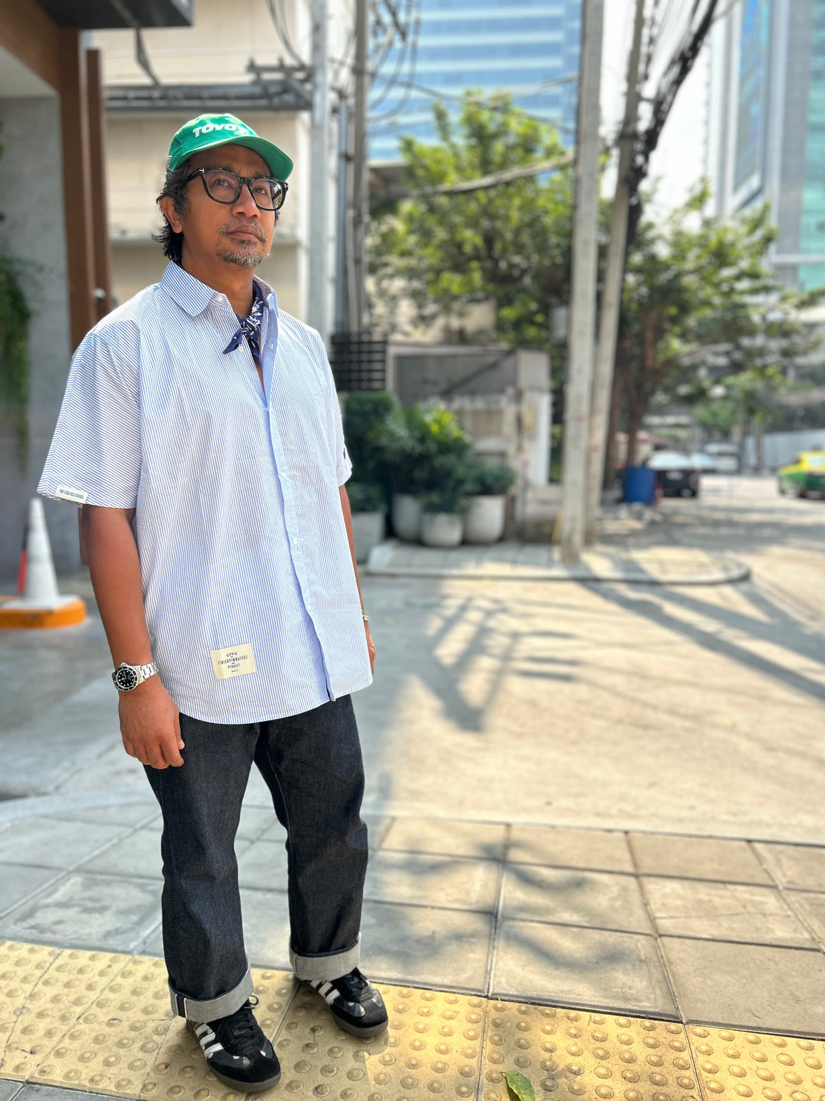 Striped Shirt: Baby Blue