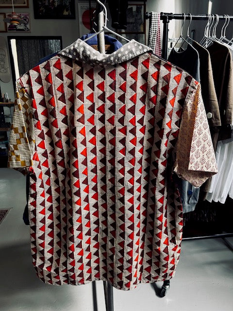 Hawaiian Indian Woodblock Print Shirts (M)