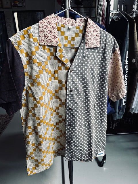 Hawaiian Indian Woodblock Print Shirts (M)