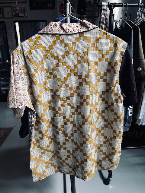 Hawaiian Indian Woodblock Print Shirts (M)