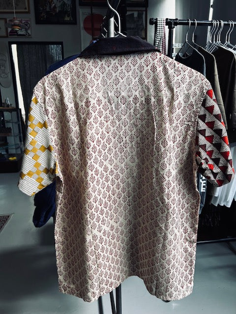 Hawaiian Indian Woodblock Print Shirts (M)