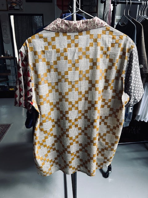 Hawaiian Indian Woodblock Print Shirts (M)
