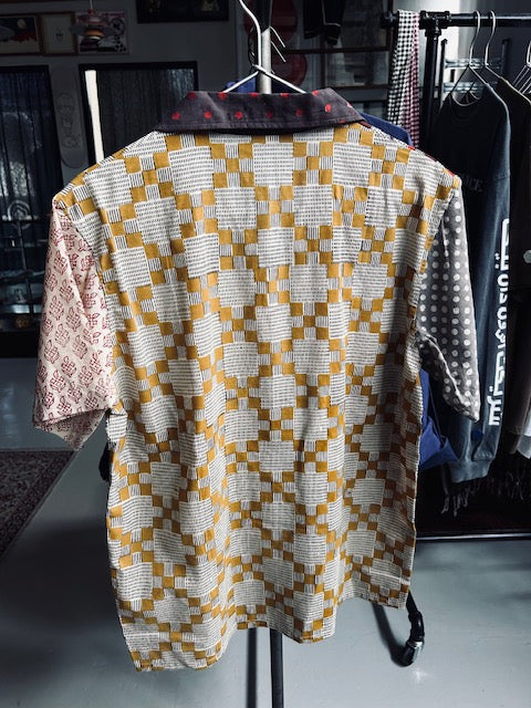 Hawaiian Indian Woodblock Print Shirts (M)