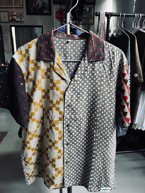 Hawaiian Indian Woodblock Print Shirts (M)