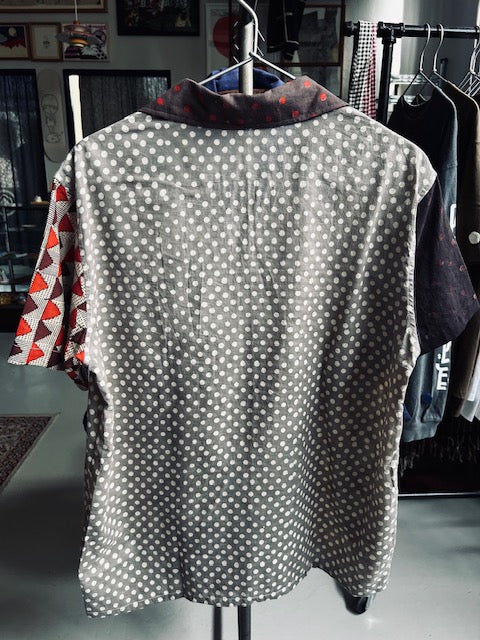 Hawaiian Indian Woodblock Print Shirts (M)