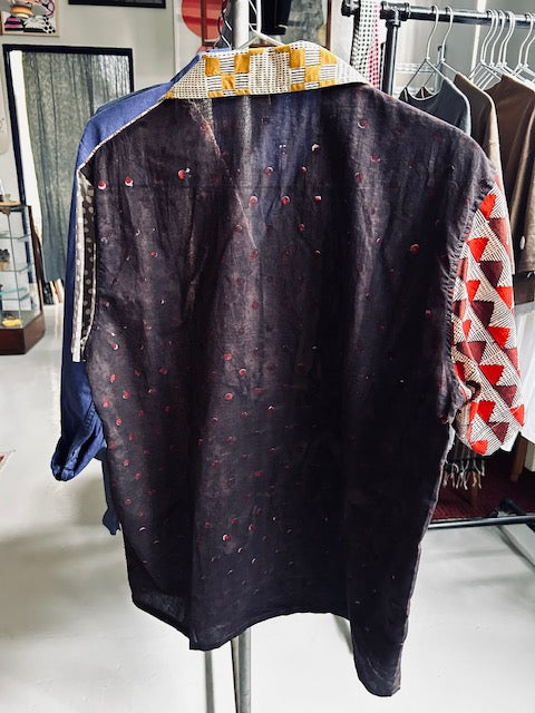 Hawaiian Indian Woodblock Print Shirts (M)