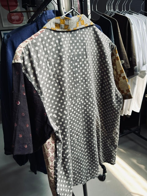 Hawaiian Indian Woodblock Print Shirts (L)