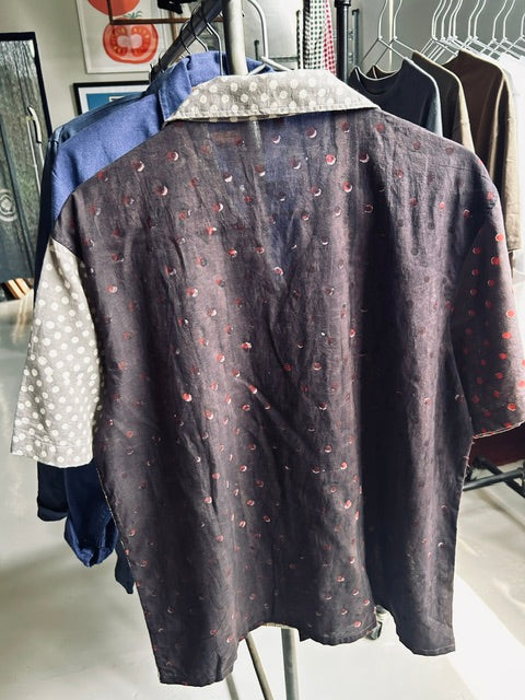 Hawaiian Indian Woodblock Print Shirts (L)