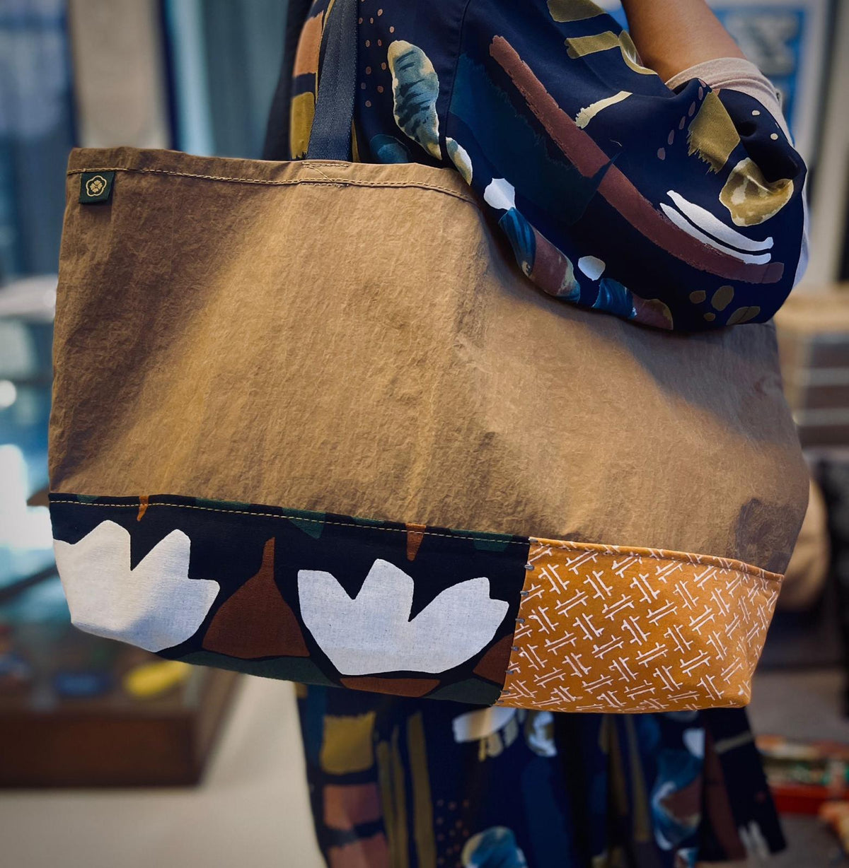 Tote: Half-Boro with Recycled Nylon