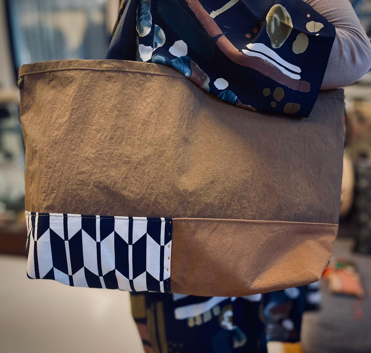 Tote: Half-Boro with Recycled Nylon