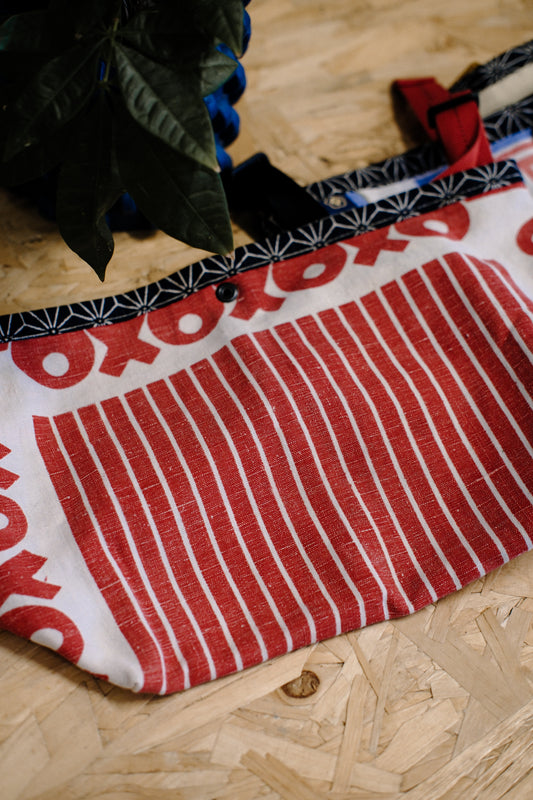 Vintage Tea Towel Bag - XOXO